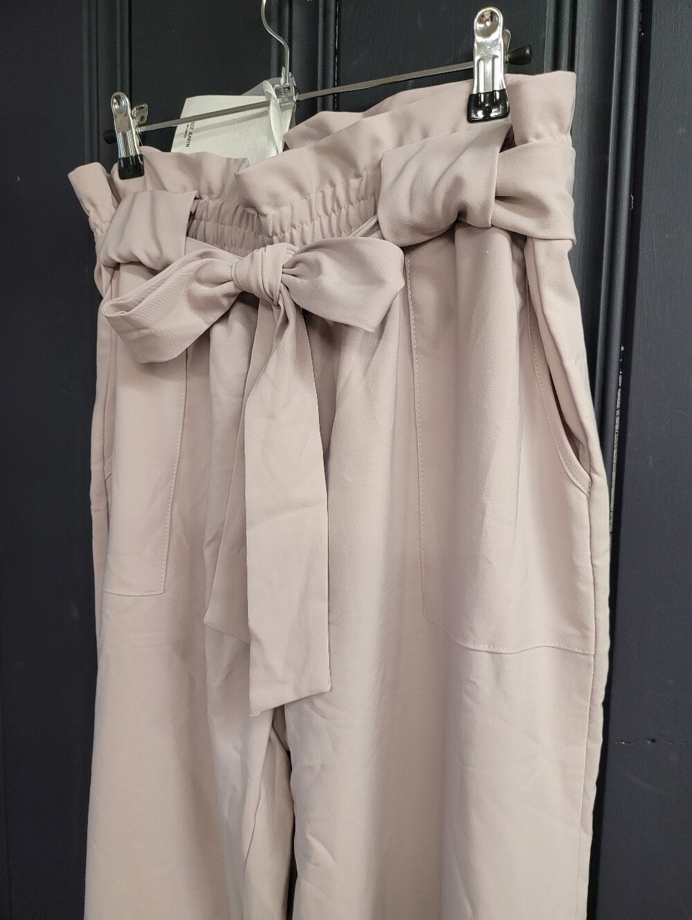 Grace Karin High-Waist Paperbag Tie-Waist in bushy lavendar - Picture 3 of 6
